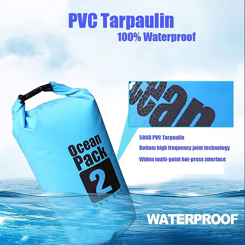 Outdoor Swimming Boating Camping Water Sport 2L 5L10L15L20L30L Large Pvc Waterproof Dry Bag
